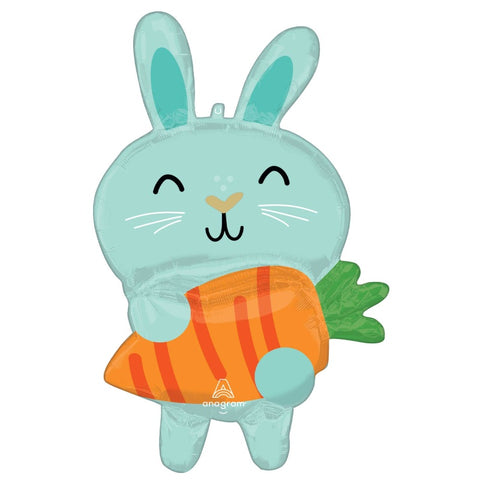 Foil Balloon Supershape - Minty Bunny & Carrot
