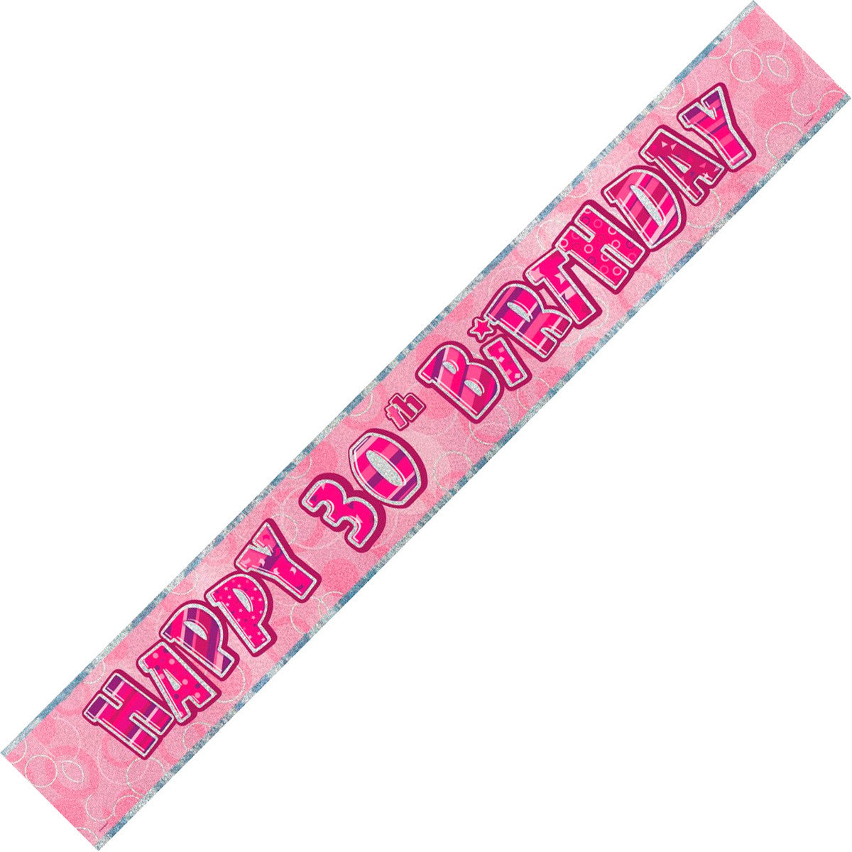 Banner - Happy 30th Birthday Glitz Pink Foil Banner