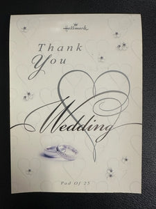 Invites - Thank You Wedding Invitation Pad of 25