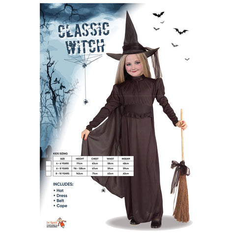 Costume - Classic Witch Child Large/Small