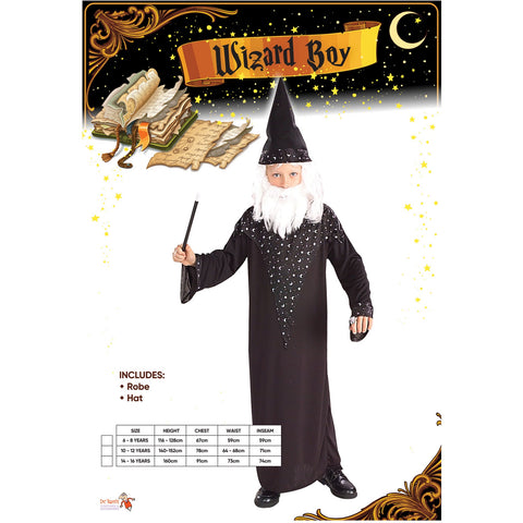 Costume - Wizard Boy Child L/M/S