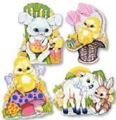 Easter Cut Outs Pk 4