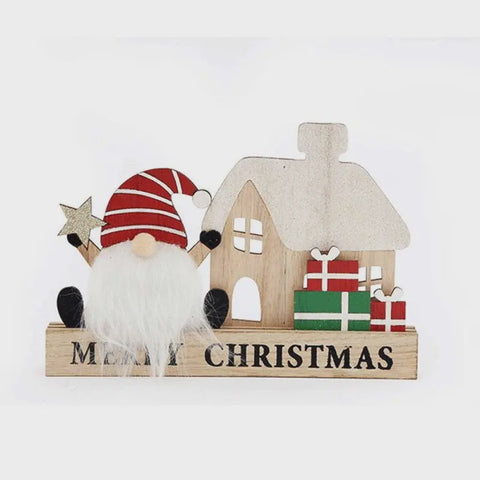 Christmas Decoration - Santa Gonk with House decoration