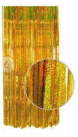 Curtain - Sparkly Metallic Tinsel Curtain Gold