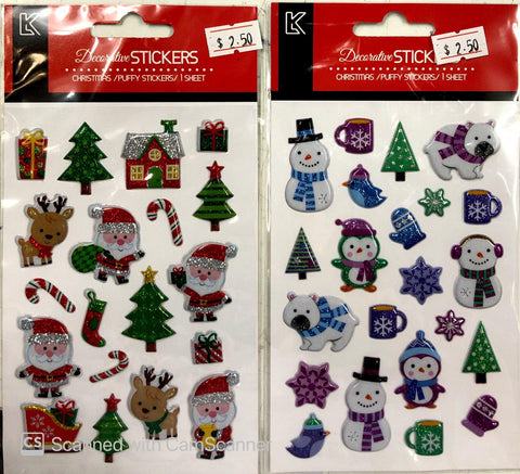 Stickers - Christmas Puffy