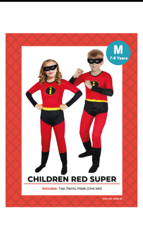 Costume - Red Super (M Size) (Child)