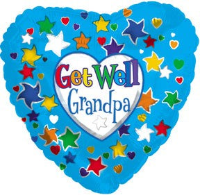 Foil Balloon 18" - Get Well Grandpa
