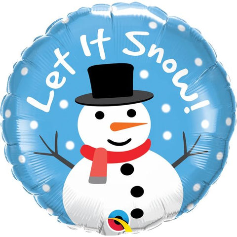 Foil Balloon 18'' - Let It Snow Snowman