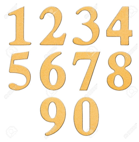Yellow  Number - Cardboard Number 0