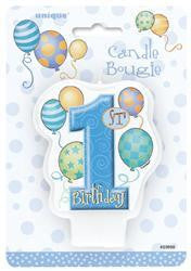Candle - 1st Balloons Blue
