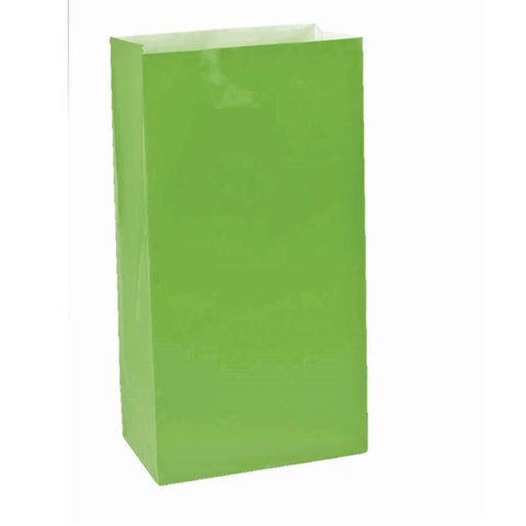 Loot Bags - Paper Treat Bags Lime Green