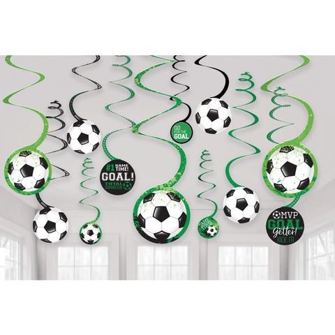 Hanging Swir - Goal Getter Soccer Spiral Hanging Decorations