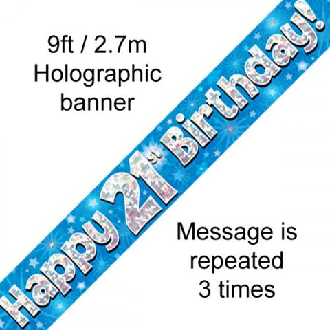 Banner - H' Birthday 21st Blue