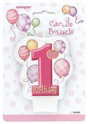 Candle - 1st Balloons Pink