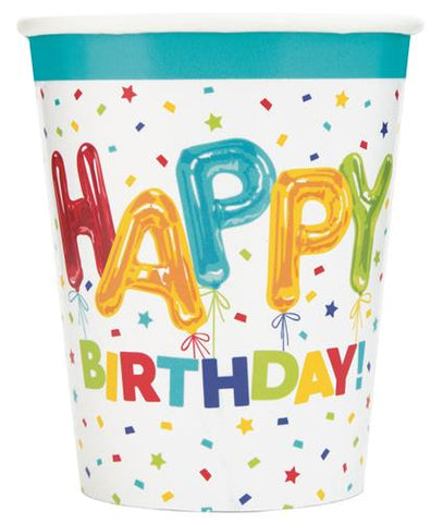 Paper Cups - Happy Balloon 8pk