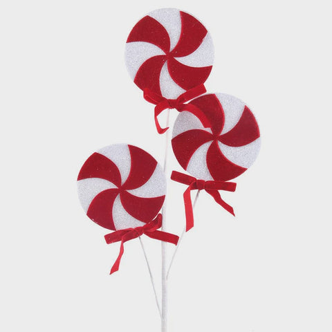 Candy Swirl Stem - Red & White (62cm)
