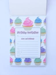 Invites - Cupcake Single Pad Invitation Pk 25