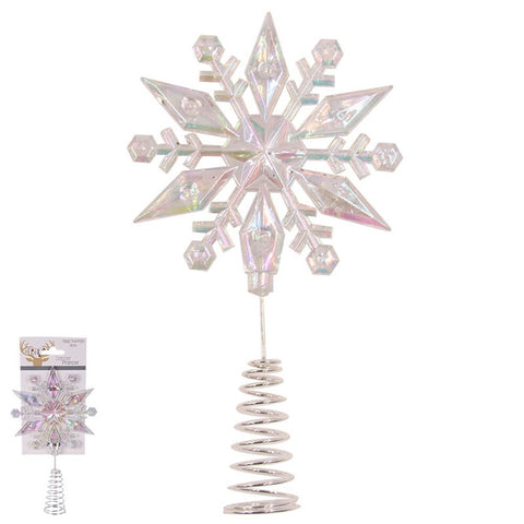 Christmas Tree Topper - Irridecent Snowflake 11cm
