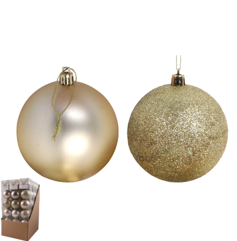 Christmas Baubles - Gold/Silver/Red 6cm 6 Pack