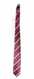 Tie - Long Tie With Stripe Dark Purple/Yellow ( Harry Potter )