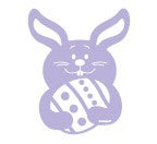 Easter Cut Out - Purple Rabbit Pk 10
