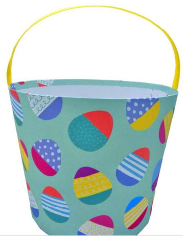 Easter Hard Wall Bucket with Handle  Egg Design