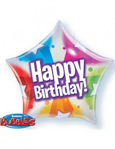 Bubble Balloon 22" - Birthday Star 2