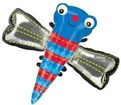 Foil Balloon Supershape - Blue & Red Dragonfly