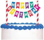 Cake Topper - Happy Birthday Bunting