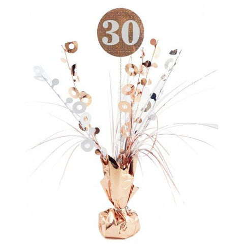 Centerpiece Weight - Rose Gold & White #30th