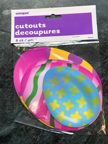 Cutouts - Easter Egg Cutouts Decoupures 6Pc