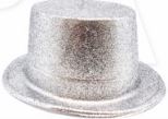 Hat - Glitter Top Hat (Sliver)