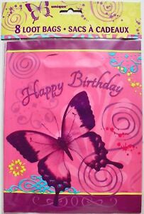 Loot Bag - Butterfly Birthday 8Pcs