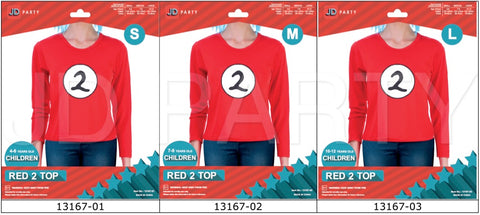 Costume - Red 2 Long Sleeve Top (Child)