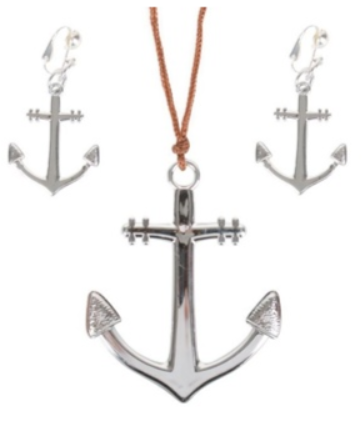 Necklace & Earrings Anchor Set