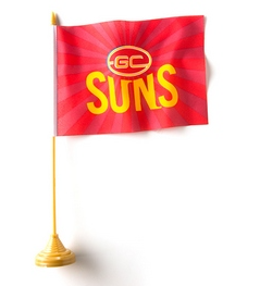 Desk Flag - AFL Gold Coast Suns Desk Flag