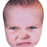 Gaint Head Mask - Baby Angry Face  Adult Mask