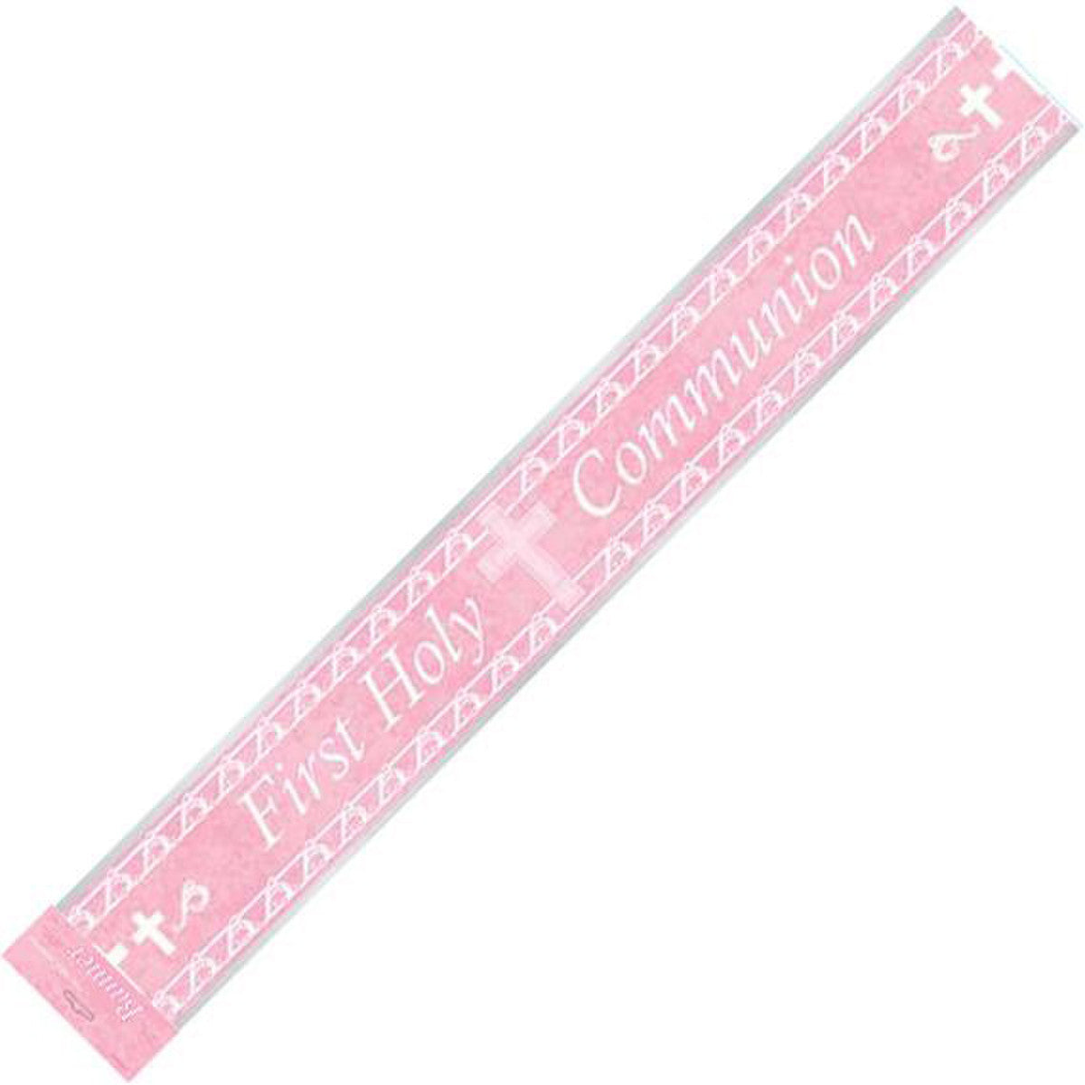 Banner - First Holy Pink Cross Communion Foil Banner