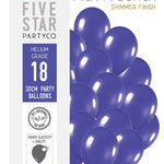 Latex Balloon 12" - Matte Shimmer Purple 30cm Balloon 18pk