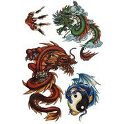 Temporary Tattoos - Assorted Dragon Temporary Tattoos