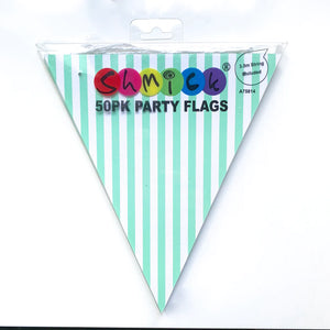 Party Flag Banner Kit - 50 x Green Flags