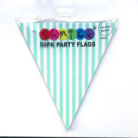 Party Flag Banner Kit - 50 x Green Flags