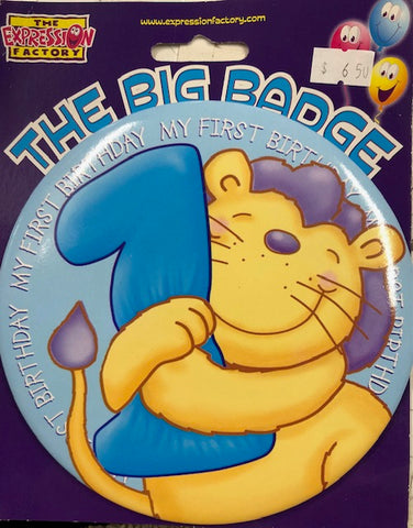 Badge - 1st Birthday boy Big Badge