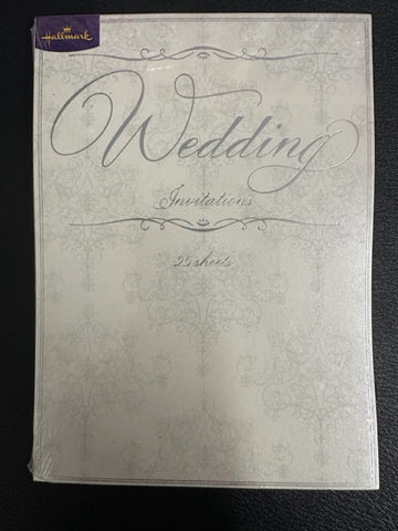 Invites - Wedding Invitation Silver on White