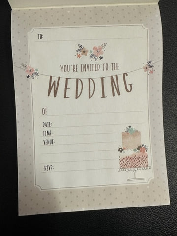 Invites - Wedding Cake Invitation 20Pk