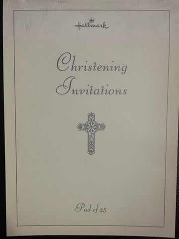 Invites - Christening Invitations Pad of 25