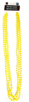 Necklaces - Neon Beaded Necklace 3Pcs (Yellow)