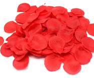Fabric Petals - Rose Petals White/Red 150 Pcs