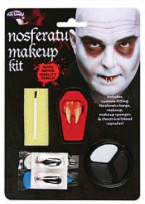Vampire Make Up Kit - with Halloween Nosferatu Fanged