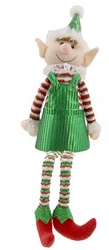 Christmas Elf -  Elf With Dangly Legs 39cm 2 Assorted Design
